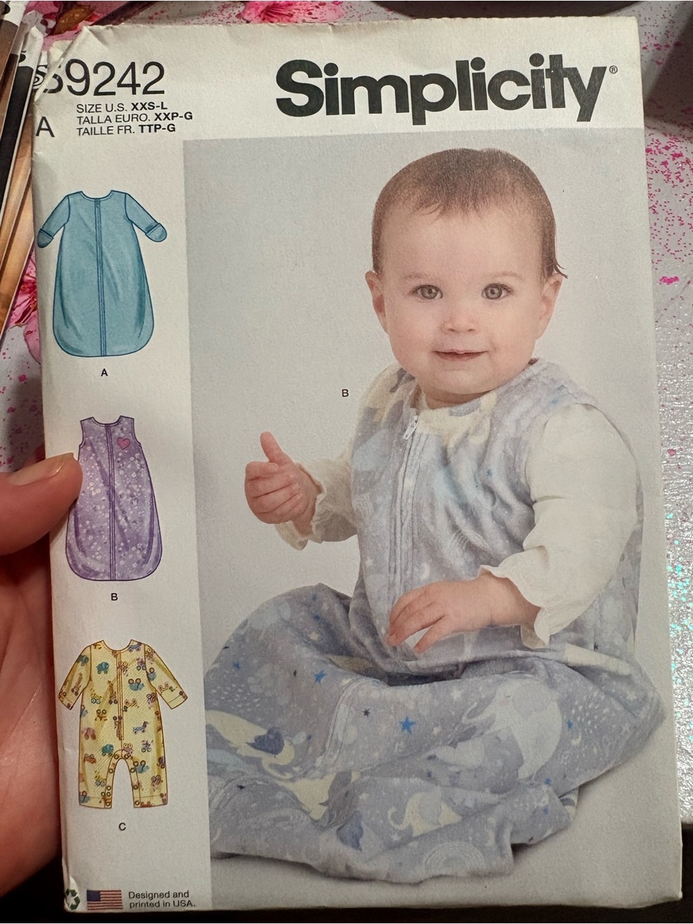BN UNCUT SIMPLICITY 9242 A BABY SEWING PATTERNS